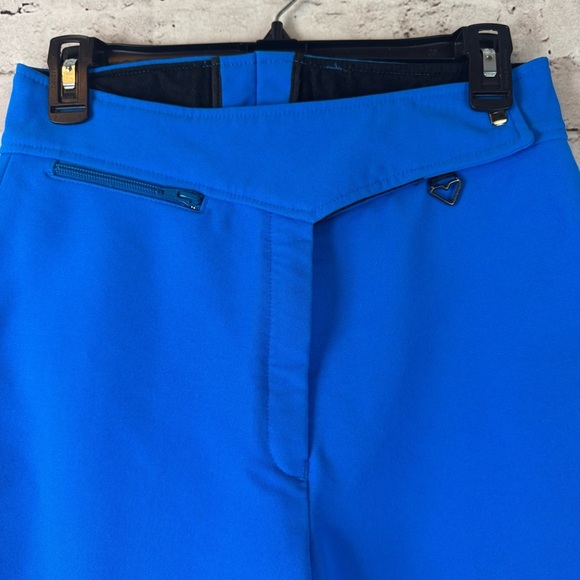 Vintage Obermyer Women's Ski Pants Size 10R Blue Stirrups Wool Nylon Stretch Y2K - Picture 2 of 9